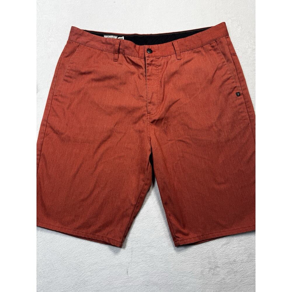 Volcom Corps Class Shorts Rust Red Cotton Twill C… - image 1